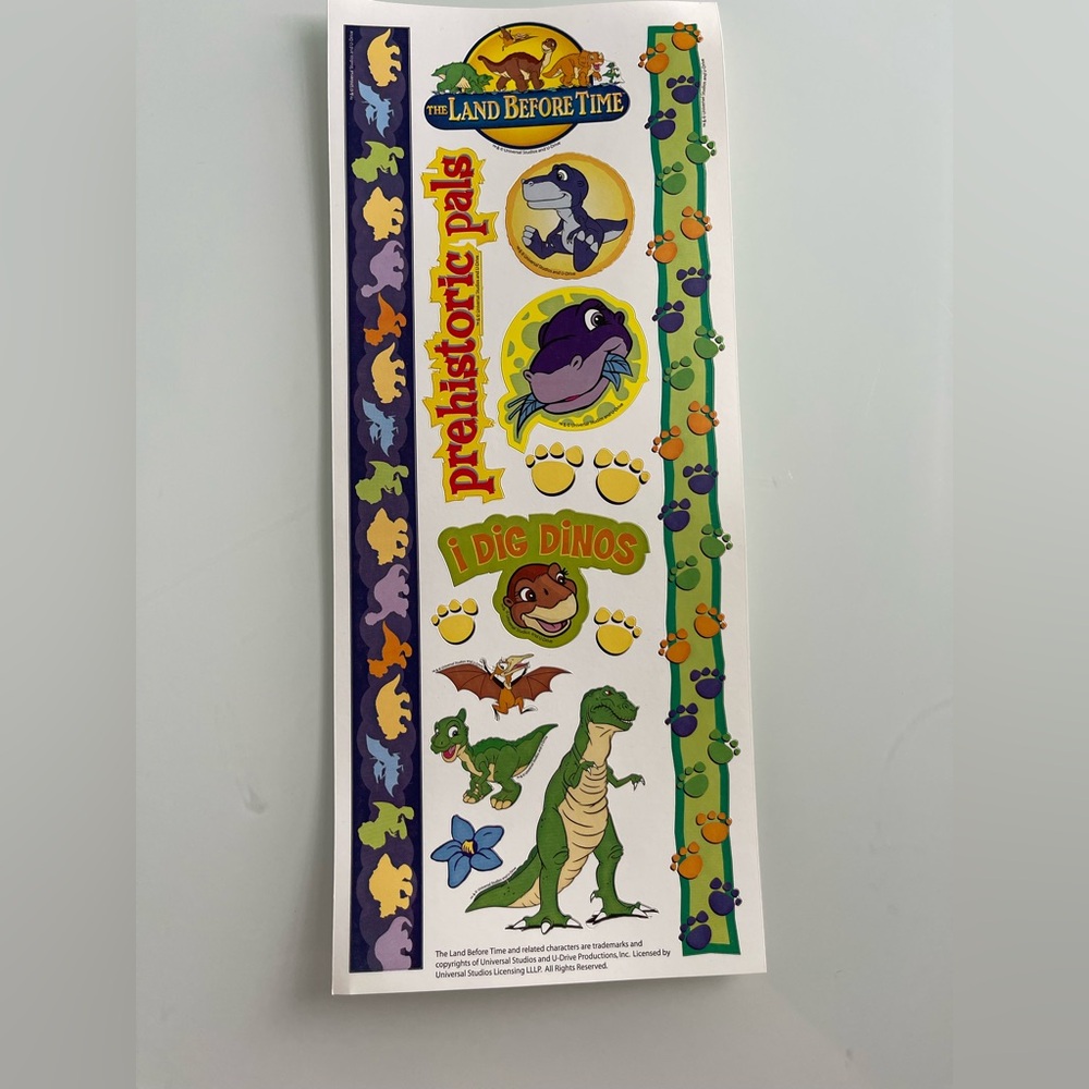 HTF NEW Blue Sky Designs Land Before Time Scrapbook Scrapbooking Papers Stickers - Picture 5 of 5
